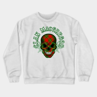 Scottish Clan MacGregor Tartan Celtic Skull Crewneck Sweatshirt